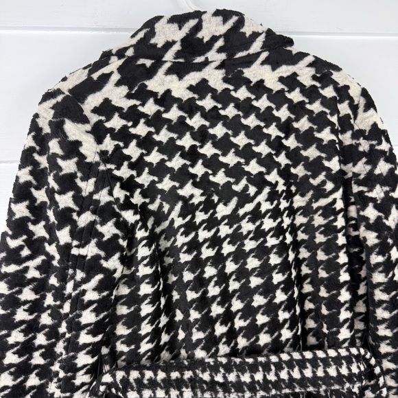 Ett:twa by Anthropologie Black & Cream Wool Blend Houndstooth Coat Size XS - Picture 13 of 15